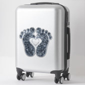 Sticker Baby shower des pieds Réflexologie cardiaque Massa (Sur valise)