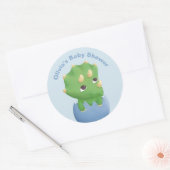 Sticker Baby shower Dinosaur Triceratops (Enveloppe)