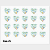 Sticker Baby shower Dinousaurs Cute Favoriser (Feuille)