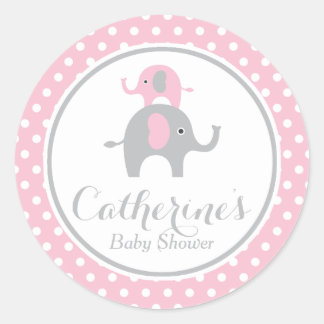 Sticker Baby shower Eléphant doux
