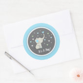Sticker Baby shower éléphant, Sticker éléphant (Enveloppe)