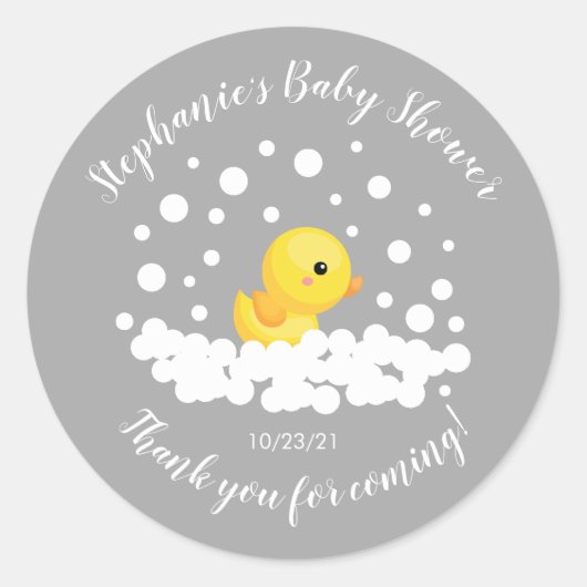 Sticker Baby shower en caoutchouc mou Favoriser (Devant)