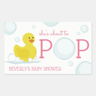 Sticker Baby shower en caoutchouc Pink