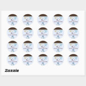 Sticker Baby shower en ligne bleue (Feuille)