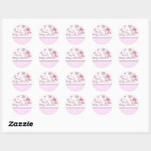 Sticker Baby shower en Teddy rose (Feuille)