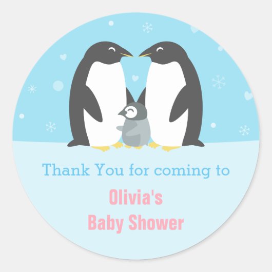 Sticker Baby shower famille Merci (Devant)