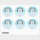 Sticker Baby shower famille Merci (Feuille)