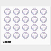 Sticker Baby shower fille Gemstone | Personnalisab (Feuille)