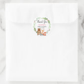 Sticker Baby shower Filles Bois Animaux (Sac)