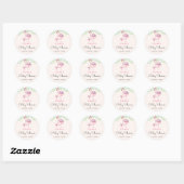 Sticker Baby shower Flamant rose rose (Feuille)