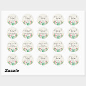 Sticker Baby shower floral Cactus (Feuille)