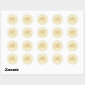 Sticker Baby shower Gold Little Prince (Feuille)