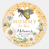 Sticker Baby shower Honey Bee Mommy to Bee | Flore (Devant)