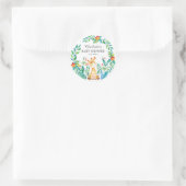 Sticker Baby shower Jungle Giraffe Merci Favoriser (Sac)