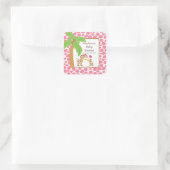 Sticker Baby shower Jungle moderne Giraffe Safari (Sac)