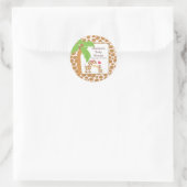 Sticker Baby shower Jungle moderne Giraffe Safari (Sac)