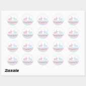 Sticker Baby shower lapin Twins Baby (Feuille)