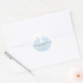 Sticker Baby shower lapin Twins Baby (Enveloppe)