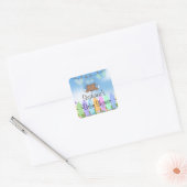 Sticker Baby shower Ligne Jardin mignonne (Enveloppe)