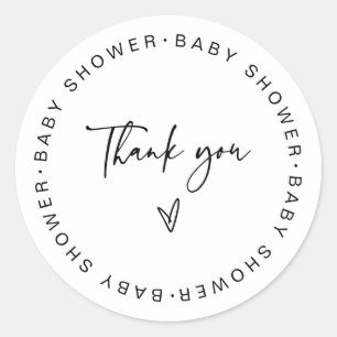 Sticker baby shower Merci Favor Étiquette F201