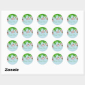 Sticker Baby shower Merci singes (Feuille)