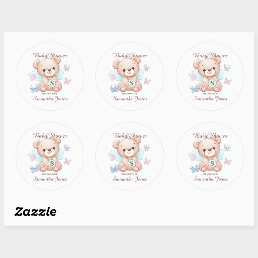 Sticker Baby shower mignon (Feuille)