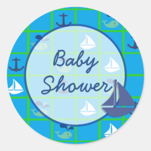 Sticker Baby shower nautique