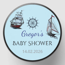Sticker Baby shower Nautique modifiable