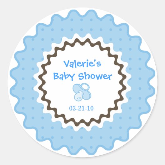 Sticker baby shower/Parti (Devant)