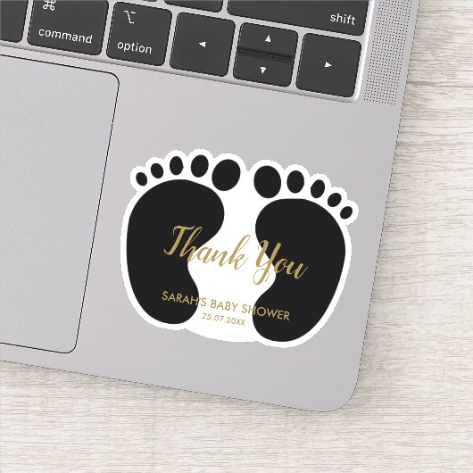 Sticker Baby shower partie merci (Détail)