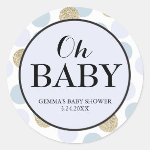 Sticker baby shower Party Faveur - Pois