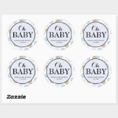 Sticker baby shower Party Faveur - Pois (Feuille)
