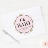 Sticker baby shower Party Faveur - Pois (Enveloppe)