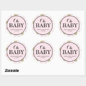 Sticker baby shower Party Faveur - Pois (Feuille)