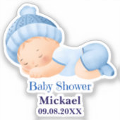 Sticker Baby shower personnalisé (Recto)