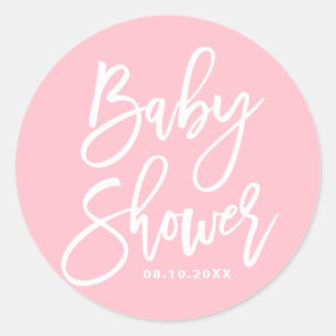 Sticker Baby shower personnalisé avec lettres à la
