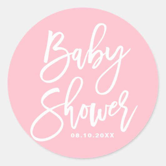 Sticker Baby shower personnalisé avec lettres à la (Devant)