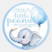 Sticker Baby shower petit arachide - bleu (Devant)