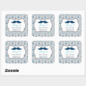 Sticker Baby shower petit homme, Bleu bébé, Marine (Feuille)
