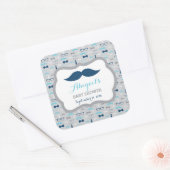 Sticker Baby shower petit homme, Bleu bébé, Marine (Enveloppe)