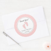 Sticker Baby shower Pink Baby Feet (Enveloppe)