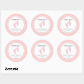 Sticker Baby shower Pink Baby Feet (Feuille)