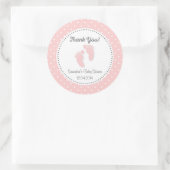 Sticker Baby shower Pink Baby Feet (Sac)