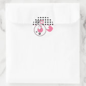Sticker baby shower - Pointe Polka et broche de co (Sac)