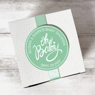 Sticker Baby shower pour bébé - Vert