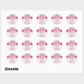 Sticker Baby shower pour fille de Pékin (Feuille)