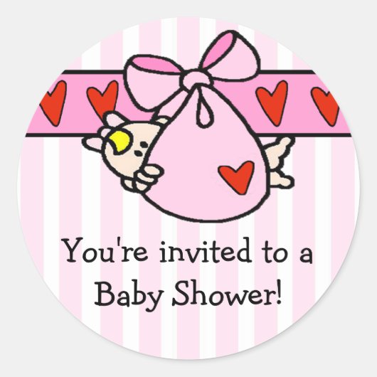 Sticker Baby shower pour fille de Pékin (Devant)