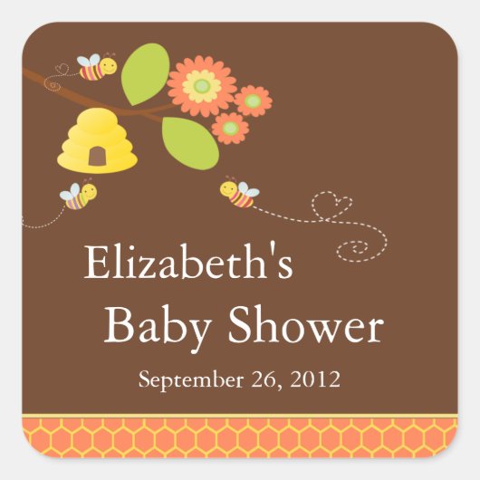 Sticker Baby shower pour maman moderne (Devant)