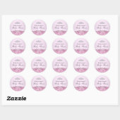 Sticker Baby shower princesse rose (Feuille)