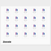 Sticker baby shower Purple Girl Bookplate (Feuille)